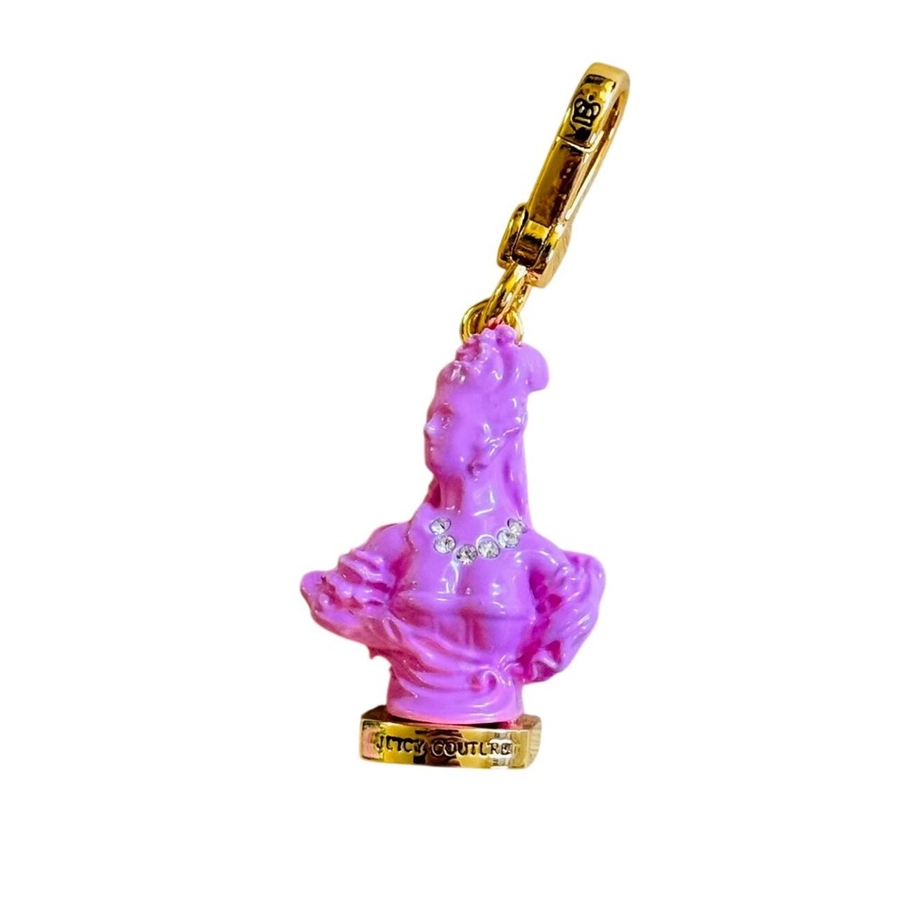 Y2K‎ Juicy Couture Marie Antoinette Bust Charm Pink Rhinestone Victorian Regal
